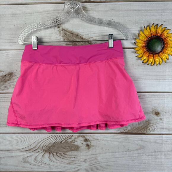 lululemon pace setter pinkalicious women's skirt 6 - Picture 4 of 11